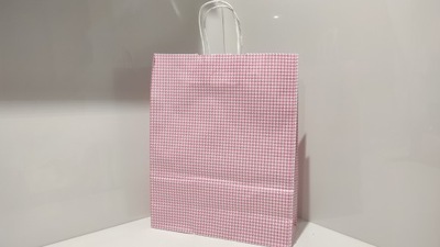 Torba torebka papierowa Różowa 40x8x32cm - 10szt
