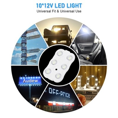 Лампа audew 10 модулів x6 led do салону автомобіля фото №1