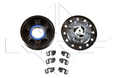 Сцепление полный компрессор кондиционера denso 5se12c 12v 6 100mm фото №1