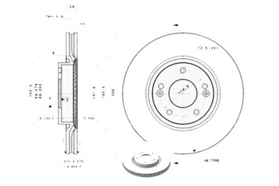 Brembo тормозные диски тормозные 2szt hyundai veloster 1.6 фото №1