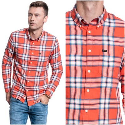 LEE BUTTON DOWN MĘSKA KOSZULA REGULAR KRATKA M