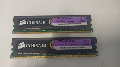 Pamięć RAM DDR2 Corsair 2x2GB CMX2048-8500C5 1066MHz 2.1V