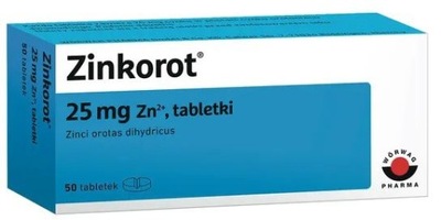 Zinkorot 25 mg niedobór cynku 50 tabletek