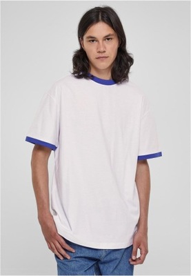 T-shirt Oversized Ringer White Urban Classics XL