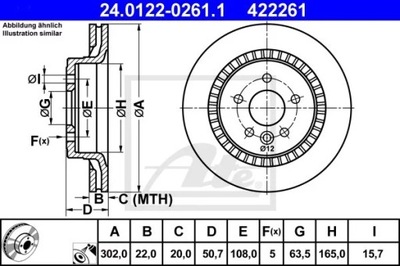 24.0122-0261.1 ДИСК HAM.TYL VOLVO XC60 08-