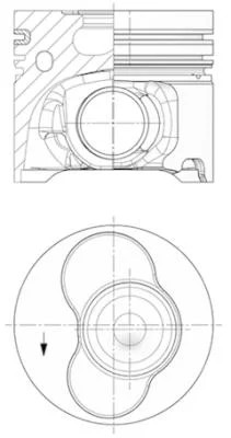 KOLBENSCHMIDT 41092600 PISTON VW T5 2.5 TDI 03- /81.01/ STD  