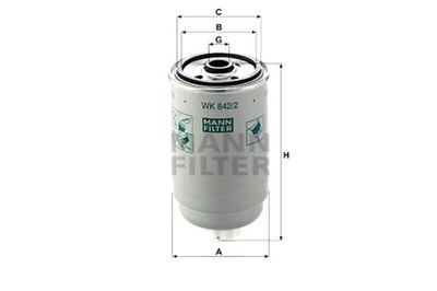 MANN-FILTER FILTRAS DEGALŲ DAF 400 400-SERIE IVECO DAILY I DAILY II 