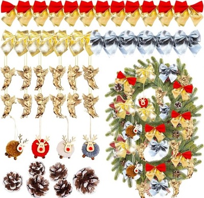 Ozdoby bożonarodzeniowe świąteczne zawieszki dekoracje 48szt