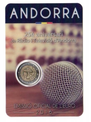 Andora 2 Euro 2016 rok 25 rocznica. Radio i TV