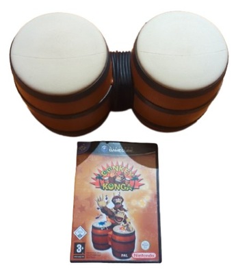 PAL EU DK Donkey Kong Donkey Konga Bongos Game Cube Bongosy Gra w zestawie