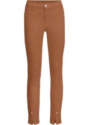 Z6922 SPODNIE ZE STRETCHEM 7/8 BRĄZOWE 970990 R.40