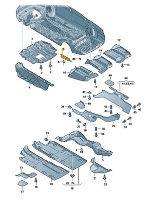 НОВЫЕ ОРИГИНАЛЬНЫЕ AUDI OE ЗАЩИТА ТЕРМОИЗОЛЯЦИЯ ТОНЕЛЯ 5Q0825661BS