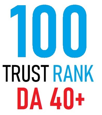 100 Linków - POZYCJONOWANIE SEO - Trust Rank DA40+