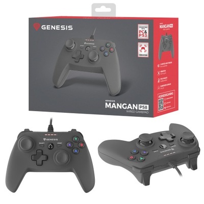 GAMEPAD GENESIS MANGAN P58 PRZEWODOWY DO PS3/PC