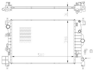 AUŠINTUVAS OPEL MOKKA 1.6 13- NRF550003 