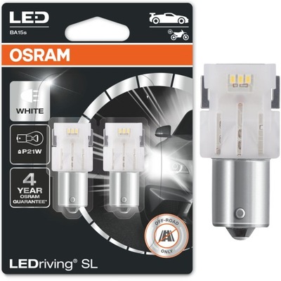 OSRAM ЛАМПОЧКА LED (СВЕТОДИОД ) PREMIUM NEW P21W 6000K БЕЛАЯ