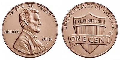 1 cent USA (2018) - A. Lincoln Mennica D