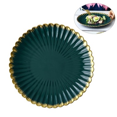 TALERZE OBIADOWE Z PORCELANY ZŁOTE TALERZE OBIADOWE TALERZE DO SUSHI 20 X20X2CM