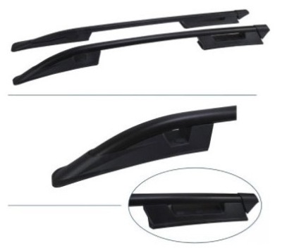 Рейлінги дахові багажник mitsubishi l200 чорні фото №1