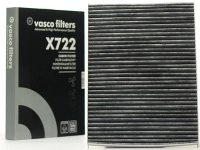 FILTRO DE CABINA DE CARBON X722 VASCO (K 1047A)  