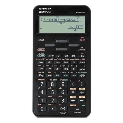 Sharp Kalkulator EL-W531TL, czarna, naukowy, punkt