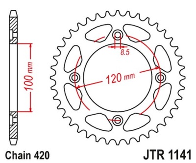 JT ЗУБЧАТКА ЗАДНЯ 4453 60 BETA 50 RR ENDURO/RACING