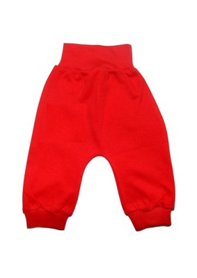 Spodnie bezuciskowe Basic czerwone 92