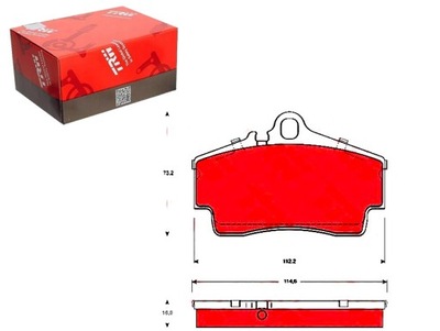Гальмівні колодки гальмівні porsche задня 911 996 carrera 97- фото №1