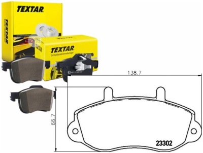 Комплект гальмівних колодок гальмівних textar 1605979 4404777 фото №1