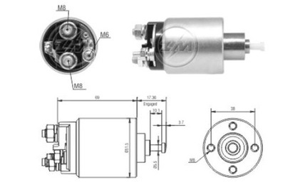 ERA ZM1961 CONMUTADOR ELEKTROMAGNETYCZNY, ARRANCADOR  