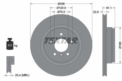 2X ДИСК ТОРМОЗНОЙ BMW ЗАД 3 05-13 92137905