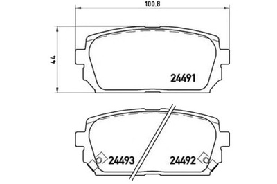 КОЛОДКИ ТОРМОЗНЫЕ KIA CARENS III 06- ЗАД BREMBO