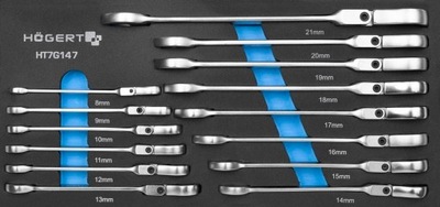 HOGERT HT7G147 LLAVES PL-OCZKOW Z PRZEGUBEM 14 PIEZAS  