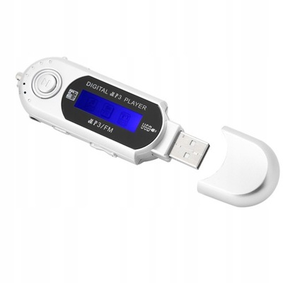 ODTWARZACZ MP3 USB PENDRIVE RADIO FM SREBRNY