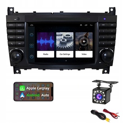 RADIO DE AUTOMÓVIL AHSDGJASFG MERCEDES C W203 CLC W209 CLK 2-DIN  