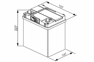 BOSCH АКУМУЛЯТОР BOSCH 12V 40AH 330A S4 P + 3 187X127X227 B00