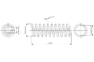 MONROE RESORTE SUSPENSIONES PARTE DELANTERA L/P VOLVO 440 460 480 1.7-2.0  