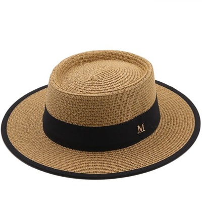 Letni kapelusz przeciwsłoneczny moda damska dziewczyna słomkowy kapelusz