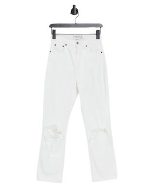 ABERCROMBIE FITCH SPODNIE JEANSOWE BIAŁE 25/28 RRK