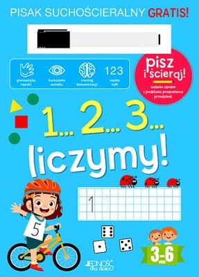 1...2...3... LICZYMY!. KSIĄŻKA Z PISAKIEM SUCHOŚCIERALNYM