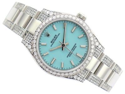 ROLEX TIFFANY 31MM STAL DIAMENTY 4.50CT REF 277200