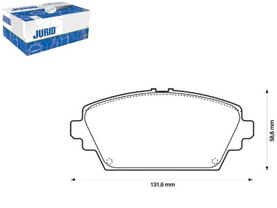 Комплект тормозных колодок тормозных jurid 41060av126 37205 фото №1