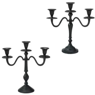 ŚWIECZNIK 30 CM CZARNY