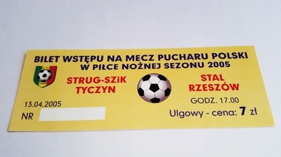 bilet STRUG Tyczyn - STAL Rzeszów 13.04.2005