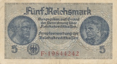 [MB5038] Niemcy 5 reichsmark 1939-1944