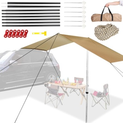 TARP PLANDEKA PŁACHTA BIWAKOWA WODOODPORNA PRZECIWSŁONECZNY 300X300 CM