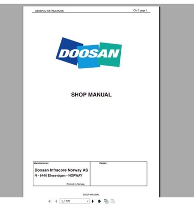 Doosan Service Manual