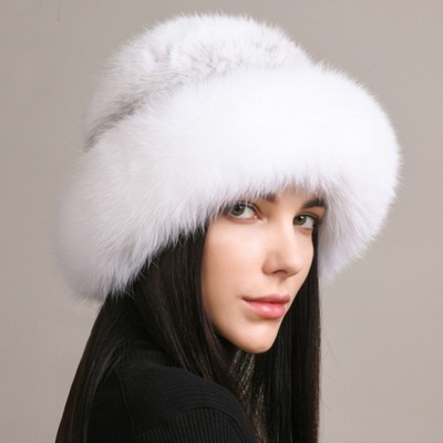 New Genuine Real Natural Knitted Mink Fur Hat Cap