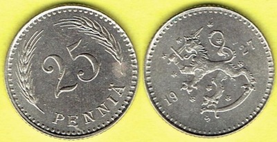 Finlandia 25 Pennia 1927 r.