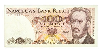 100 ZŁOTYCH 17.05.1976, seria AK.